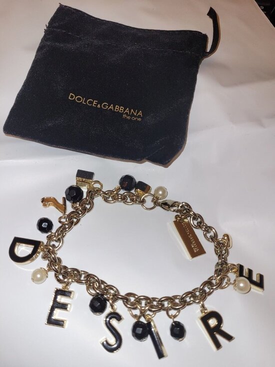 Dolce&Gabbana Desire Jewelry - New Women Silver Tone Dolce and Gabbana The One Desire Perfume Charm Bracelet